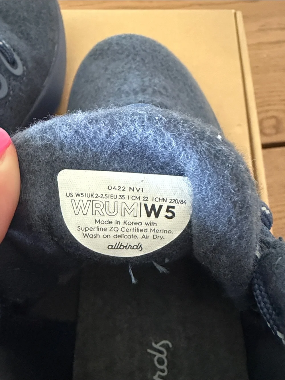 Unisex men and women’s Navy Wool Runner up mizzle - Comfort Lace-Up